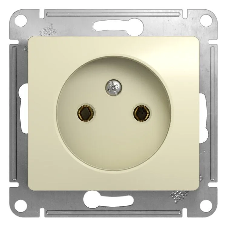 Механизм розетки 1-м СП Glossa 16А IP20 без заземл. беж