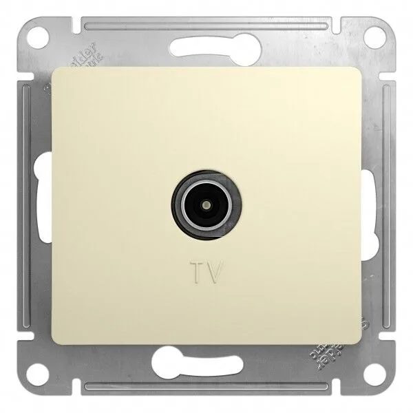 Розетка телевизионная проходная TV 1-м СП Glossa 4дБ механизм беж