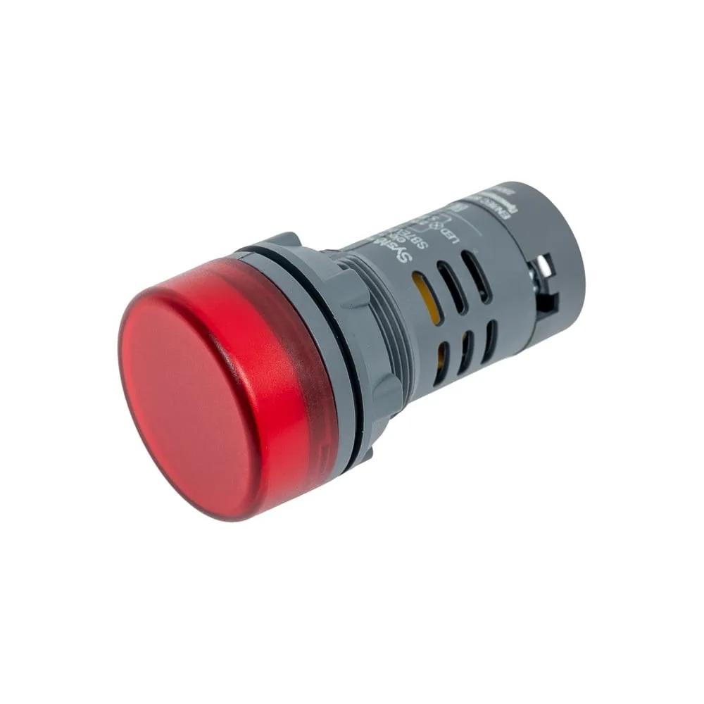 Лампа сигнальная SB7 моноблочная 22мм красная LED 230В