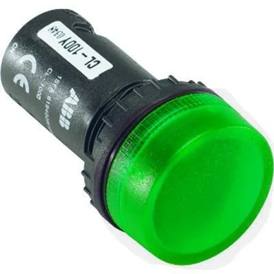 CL-523G Лампа (арматура) сигнальная Dуст. 22мм, LED 230V AC, зеленая