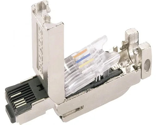 Simatic net ie fc RJ45 штекер, 180 RJ45, штекерный соединитель с метал. корпусом для пром