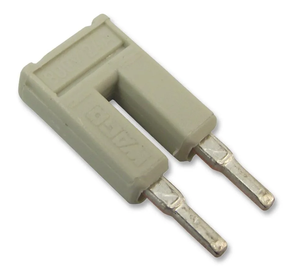 Перемычка гребень 2 контакта на DIN рейку изолированная, светло-серая 800V 25A (25шт)