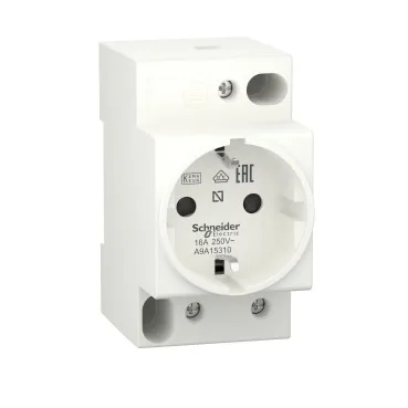 Модульная розетка iPC DIN 2П+T 16A 250В НЕМ