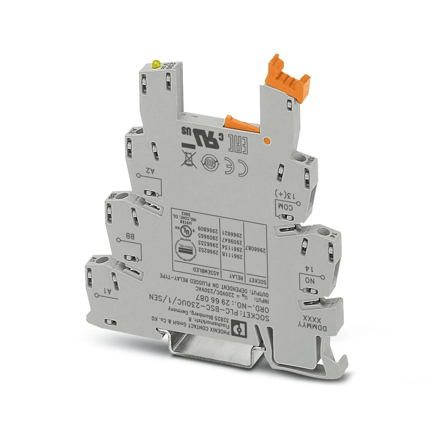 PLC-BSC-230UC/ 1/SEN Базовый модуль + 2961134 REL-MR- 60DC/21AU Одиночное реле