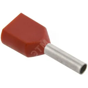 Наконечник кабельный НШвИ 2х0.75-8 темно-красный НГИ2 (100шт)