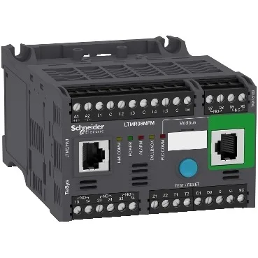 Реле защиты электродвигателя 0.4…8А / 100…240V AC, контакты 1НО + 1НЗ, аварийный сигнал 3НО, Modbus