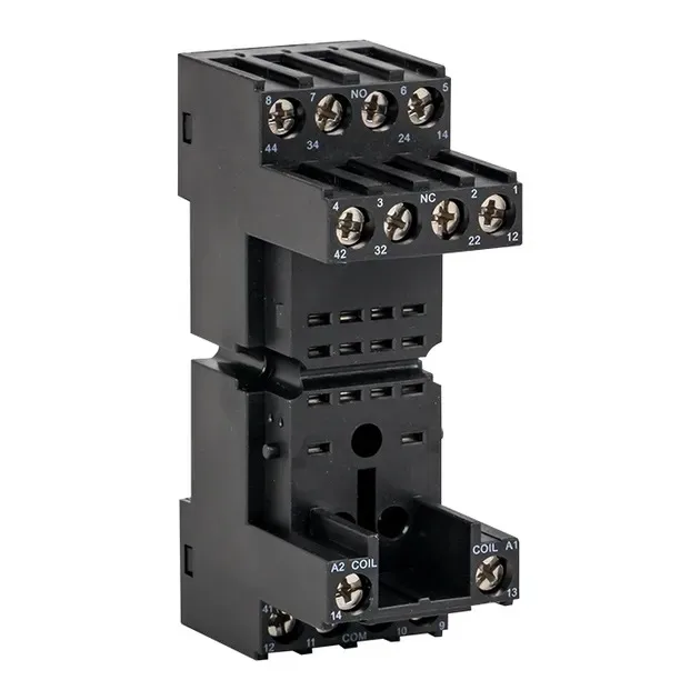 Разъем для реле РМ4 22/4 AVERES + rpat-22-4-230AC Реле промежуточное с кнопкой и мех
