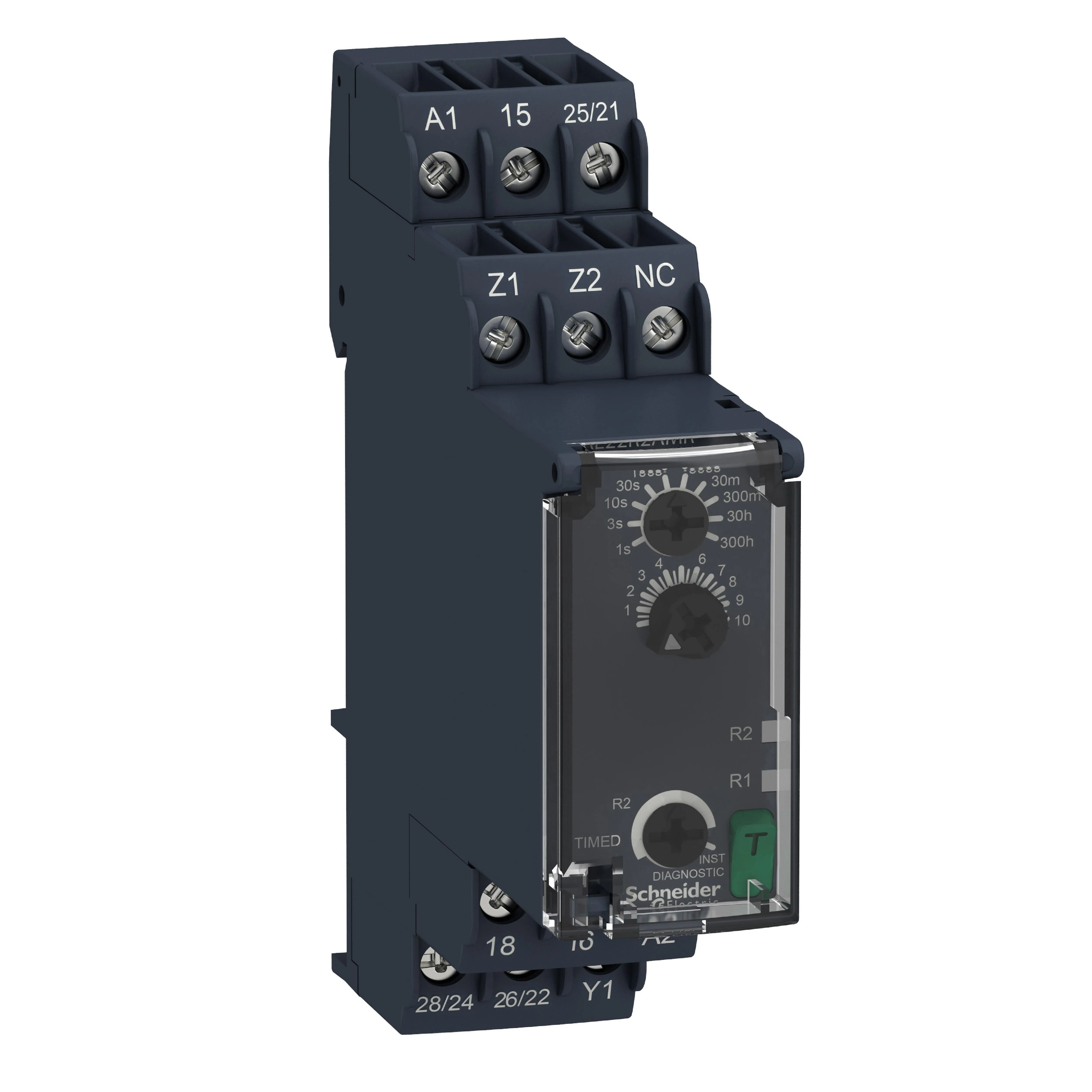 Реле времени, выдержка на включение 0.05c-300ч, 24V/42-48V AC/DC / 110-220V AC, 2ПК х 8А