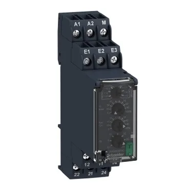 Реле контроля напряжения 1-фазное: Un 24…240V AC/DC / Uрег. (min…мах) 15…500V AC/DC (3 диапазона); рег