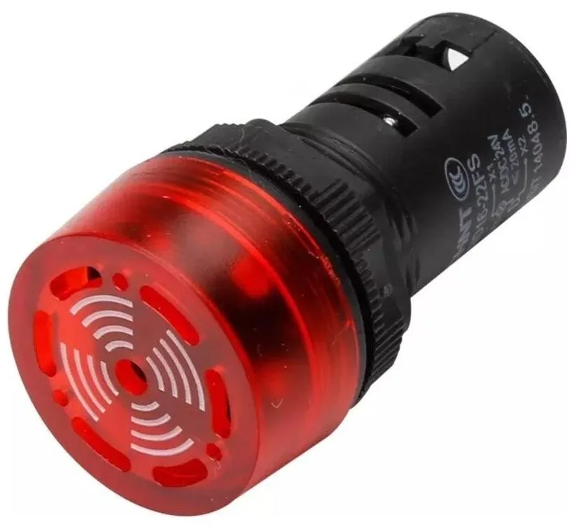 CHINT Сигнализатор звуковой ND16-22FS. 22мм красный LED АС220В (R)