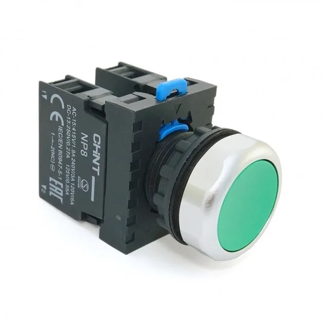 NP8-11BN/3 Кнопка управления NP8-11BN/3 без подсветки зел. 1но+1нз IP65 (R) chint
