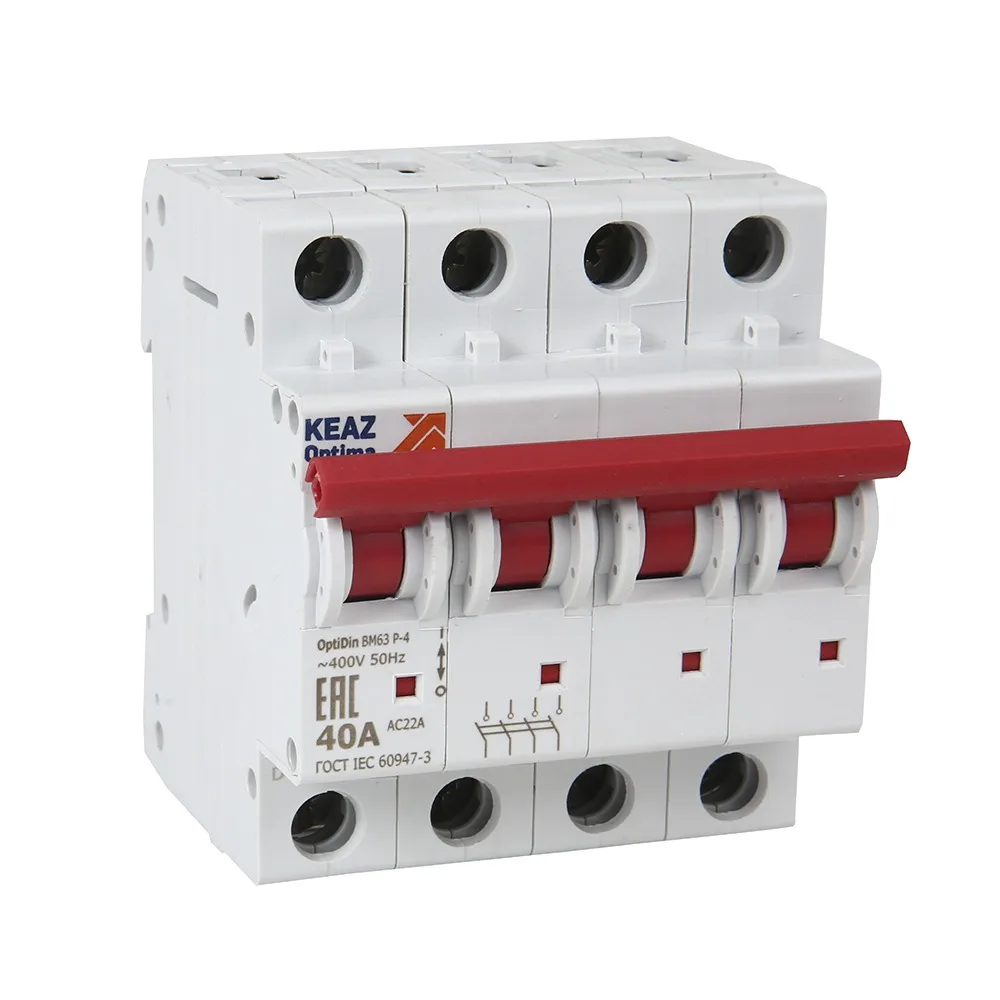 Выключатель нагрузки модульный 4П 40А 400В OptiDin BM63P-440-УХЛ3 (ВМ63Р)