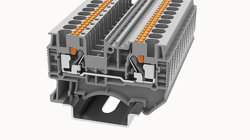 DS4-01P-11-00A(H), Клемма PUSH-IN, 4 мм.кв., серый