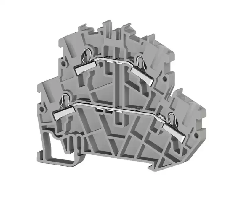 PYK 6 2,5-2F Клеммник 2-х ярусный пружинный быстрозажимной (Push in), 2,5 мм.кв