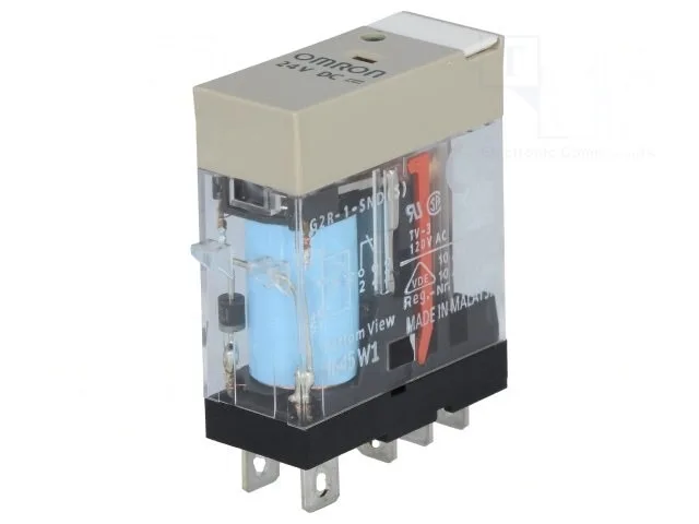OMRON G2R-1-SND(S) Реле электромагнитное; светодиодный индикатор и диод, 24 V DC, ток 10 A