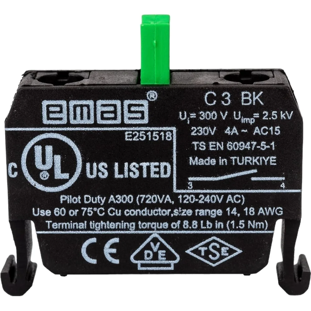 Блок-контакт Emas Старт, 1НО, серия B, 250В AC, 4А B1