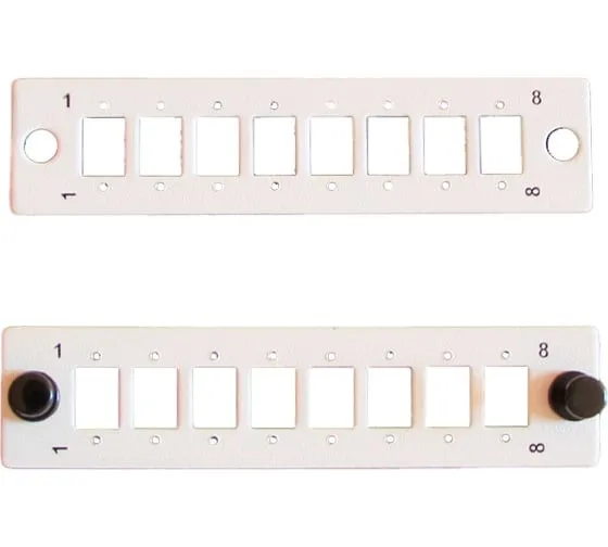 Hyperline FO-FP-W140H42-8SC DLC-GY Лицевая панель (модуль) для установки 8-SC(DLC)