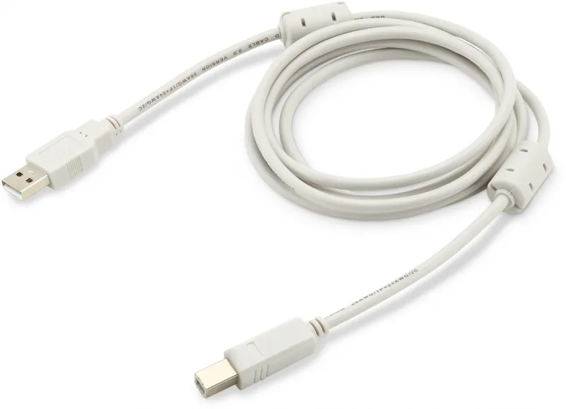 Кабель для принтера USB A(m) USB B(m) 1.8м (USB2.0-AM/BM-1.8M-MG) феррит.кольца серый 1,8m