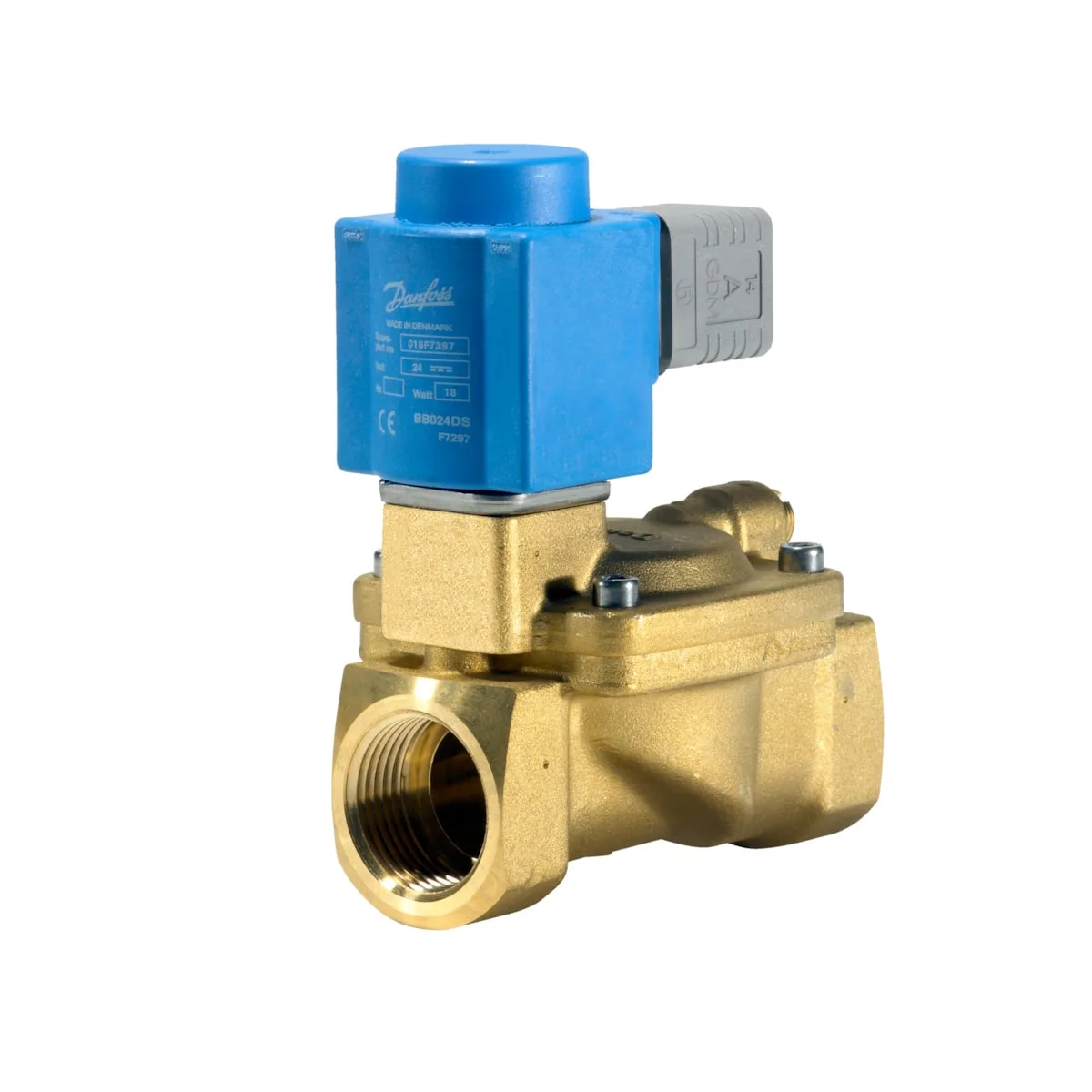 Danfoss Клапан электромагнитный EV220B с катушкой BB НЗ 50 Гц Ду-25 G 1″ 24В