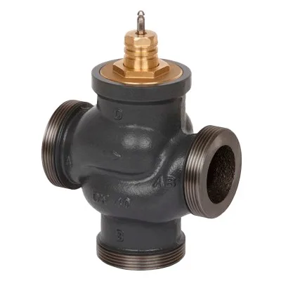 Danfoss Клапан трехходовой VRG-3 Ду-15 мм Ру 16 бар, Kv-4 м3/ч, резьба, чугун
