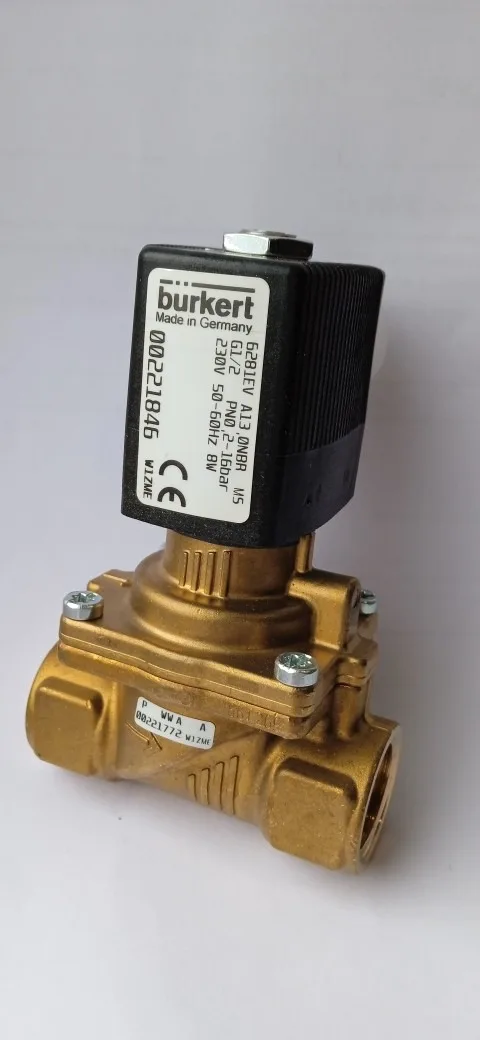 Burkert 00221856 (клапан 00221787) Ду-25 6281EV, клапан электромагнитный, 2/2-ходовой н/з, DN: 25 мм