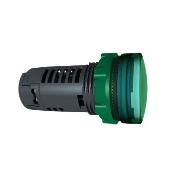 Моноблочная сигнальная лампа, пластик, зеленый, Ø22, со светодиодом, 230…240 V AC